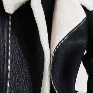 แจ็กเก็ตหนังเทียมสำหรับผู้ชาย, แจ็คเก็ตหนังมีซิปด้านหน้าคอเสื้อพับลง - Product Image 5