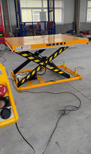 Chariot élévateur à ciseaux électrique réglable, plateforme de levage fixe, capacité de 440 kg, plateau de travail de 950x600 mm, hauteur de 440/1000 mm, engrenage britannique - Product Image 5