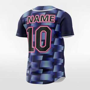 Factory Direct Men's <b>Baseball</b> Jersey Sublimation Print Denim Custom Logo Available - Product Image 5