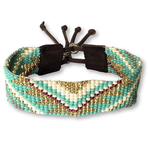 Bracelet bohème irrégulier tissé réglable cristal améthyste quartz femmes filles bracelet boho de haute qualité - Product Image 1