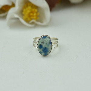 925 Sterling Silver Handmade Gemstone K2 Jasper Spinner Promise Ring 925 Timbre Anneau De Mariage Cadeau bijoux Meilleure Qualité Bijoux - Product Image 4