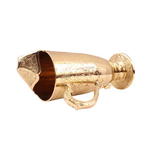 Indian Art Villa 1600 ML Pure Brass Kalamkari Jug Pitcher with Designer Handle for Gifts Elegant Handcrafted Indian <b>Cup</b> - Product Image 4