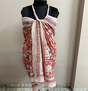 CHHEENT <b>Womens</b> Traditional Cotton Sarong <b>Shawl</b> Handcrafted Other Print Durable Breathable Lightweight Multi-Purpose Body <b>Wrap</b> - Product Image 4