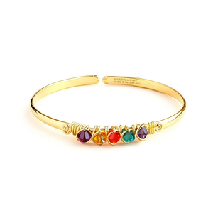 Vibrant Stone Fashion <b>Bracelet</b> Gold Plated for Resale Perfect Bangles - Product Image 3