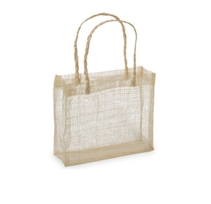 ถุงปอกระเจาใส่ไวน์ทำจากปอกระเจาสำหรับช็อปปิ้งของขวัญ,ถุงใส่ไวน์ทำจากผ้าลินินเนื้อดีมีหน้าต่างพีวีซีใส - Product Image 5