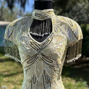 Vestido de noche MIDI elegante de lujo para mujer, recién llegado, vestido de graduación recto con bordado sin mangas y cintura natural - Product Image 1