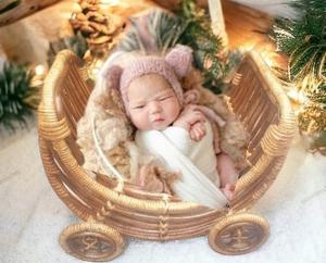 Precio al por mayor, accesorios de fotografía para recién nacidos, accesorios en forma de luna, cuna de bebé, cama de bebé bonita para niños con ruedas, cuna de bebé, Guardería Móvil - Product Image 3