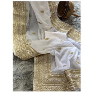 Dernière tendance Exclusive Fancy Bridal Party Wear Ethnique élégant Indien Boutique Designer Ethnic Wear Broderie Saree Sari - Product Image 1