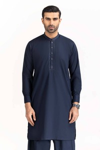 Shalwar Kameez Hombres de secado rápido hechos a medida de alta calidad en color sólido Superventas Fabricación personalizada Hombres Shalwar Kameez - Product Image 2