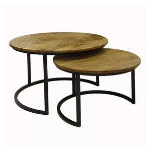 La mejor mesa de café y té de metal y madera de tendencia Diseño moderno Sala de estar Tamaño personalizado Forma Color Usos en el hogar Hotel - Product Image 3