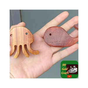 Vente en gros de figurines d'animaux en bois naturel faites à la main pour que les enfants jouent à des jouets d'animaux créatifs en bois décoration cadeau figurines ensemble - Product Image 4
