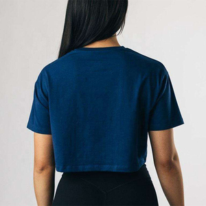 Top court pour femmes de meilleure qualité T-shirt coupe ajustée séchage rapide couleur et taille personnalisées Top court manches courtes - Product Image 3