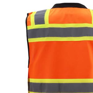Gilet de travail utilitaire personnalisé haute visibilité respirant réfléchissant sécurité sécurité vêtements de travail pour la construction de routes assainissement automne - Product Image 5