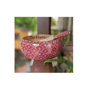 Diseño ventajoso Forma redonda Cuenco de madera para servir alimentos Tamaño personalizado Ensalada Frutas Cuenco para servir en la India - Product Image 5