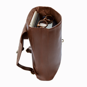 Unisex Luxury Grade <b>Light</b> Brown Genuine Cowhide Leather <b>Laptop</b> Backpack Bag Stylish Zipper Closure Fashion Style - Product Image 2