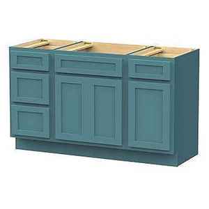 Meuble de salle de bain Spring Creek à vasque unique, style américain classique, bois massif, vasque en céramique, meuble sur pied - Product Image 4