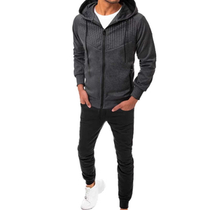 Vente chaude dernière conception hommes polaire survêtement vêtements d'hiver en polyester motif solide - Product Image 4