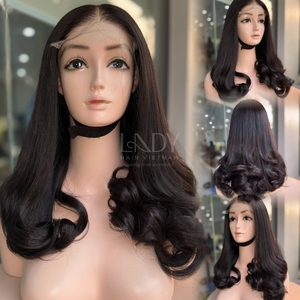 Peluca de Cabello Humano Vietnamita 100% Natural de Alta Calidad, Pelucas con Frente de Encaje, Cabello Ondulado - Product Image 3