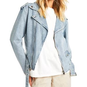 Chaqueta Vaquera de Mezclilla Elástica 100% Algodón para Mujer, Chaqueta Vaquera Cortavientos Azul de Invierno, Tops de Mezclilla Lisos 2026 - Product Image 3