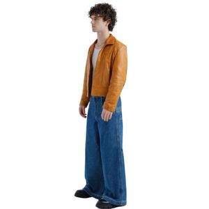 Battle Jeans 30 pouces de jambe large foncé Stone Wash 14oz coton Graffiti broderie édition limitée collection Flasher - Product Image 4
