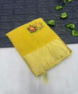 Colección de Sari de seda de Bollywood con bordado intrincado, perfecta para ocasiones especiales y fiestas nocturnas - Product Image 2