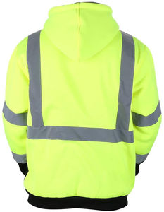 Chaqueta de Seguridad Reflectante de Alta Visibilidad Personalizada para Hombre, Sudadera con Capucha y Cremallera, Chaqueta de Seguridad de Manga Larga con Cremallera para Hombre - Product Image 5