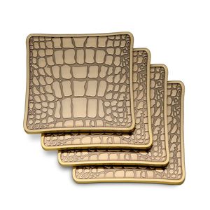 Ensemble de sous-verres en métal de forme organique en or de qualité supérieure pour la décoration moderne de la maison et la mise en valeur luxueuse du plateau de table - Product Image 2