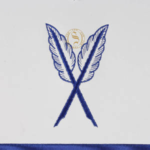 Haute qualité bleu Lodge maçonnique Regalia personnalisable brodé officiers tabliers col en dentelle en gros tissu produit personnalisé - Product Image 2