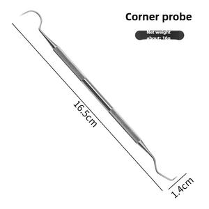 Kit d'instruments chirurgicaux dentaires ergonomiques en acier inoxydable durable, double sonde, hachette, nettoyeur de dents, miroir, outil manuel CE - Product Image 3