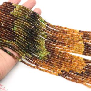Turmalina Natural de Primera Calidad, 13 Pulgadas de Largo, 3.5-4.5 mm, Fabricación de Piedras Preciosas en India, Cuentas de Turmalina Multicolores - Product Image 5