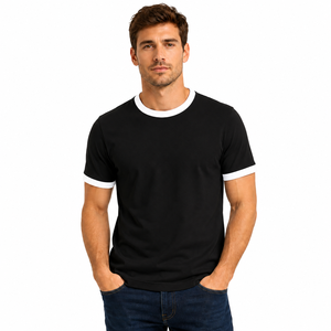 High Quality <b>Men</b> T <b>Shirt</b> Solid Colour O Neck Tee Comfortable Breathable Cotton 220g Regular Fit Casual Streetwear Short Sleeve - Product Image 1