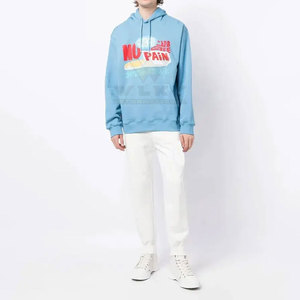 Sweats à capuche avec logo personnalisé bonne qualité avec impression bouffante pour hommes au prix de gros sweats à capuche avec impression bouffante - Product Image 5