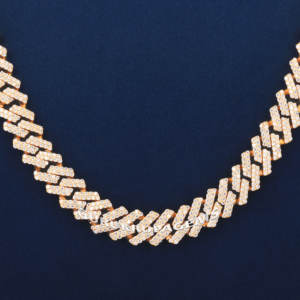 Bijoux personnalisés à la mode luxueux 925 argent étincelant VVS clarté Moissanite étincelant brillant diamant chaîne cubaine - Product Image 3