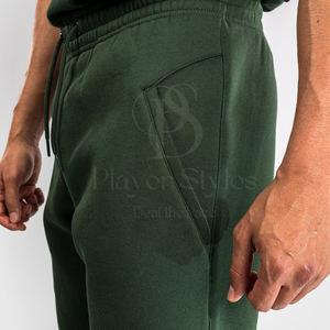 Pantalon de survêtement personnalisé de luxe pour hommes Pantalon droit en coton lourd Broderie Logo décontracté Léger Vêtements de sport unis - Product Image 6