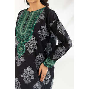 Conjunto Coordinado de Cambric Bohemio con Estampado de Bloques y Bordado IPST-77604 Talla XXS, Conjunto de 2 Piezas con Pantalones Cortos por Encima de la Rodilla - Product Image 5