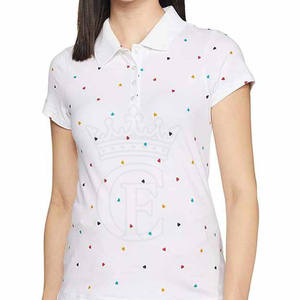 Polos de manga corta Polos de color personalizados con logotipo personalizado Polos de mujer elegantes de alta calidad - Product Image 1