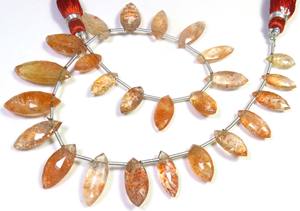 ลูกปัดอัญมณีซันสโตนสีส้มสีส้มคริสตัลไฟเต็มรูปแบบธรรมชาติขนาด10-21มม. 9.5 \ "หินอัญมณีหลวมกันแดดแบบแอฟริกัน" - Product Image 5