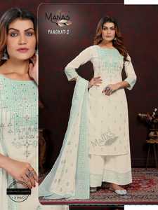 Dernière robe étonnante de qualité supérieure en coton viscose Kurti Pant & Dupatta With Foil Print Work Woman Fashion Exporter And Supply - Product Image 2