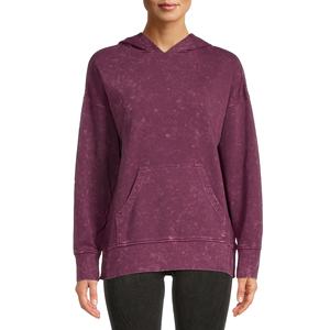 Sudadera con capucha lavada con ácido desgastada Vintage para mujer, Jersey de algodón pesado con estampado de logotipo personalizado, diseño de moda transpirable de talla grande - Product Image 1