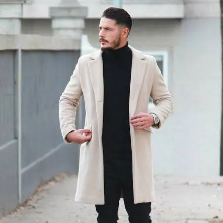 Custom Luxury Trench Coats Winter Long Coat For Men Man Long Coat