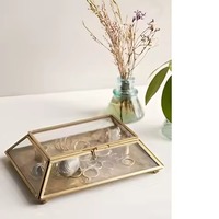 Boîte à bijoux en métal vintage élégante, faite à la main, écologique, personnalisable, de haute qualité, décoration d'intérieur, rangement pour bijoux