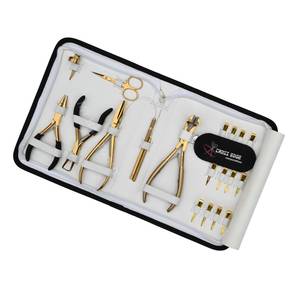 Nouveau kit d'outils pour extensions capillaires avec pince à micro-anneaux, outil de retrait de ruban adhésif, pince à sertir plate, crochet pour boucles de fil et ciseaux de coupe - Product Image 1