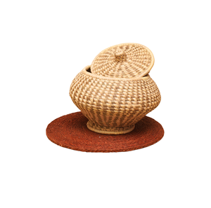 Cesta de hierba Sabai hecha a mano con tejido natural rústico para organización de almacenamiento decorativo y vida sostenible ecológica - Product Image 2