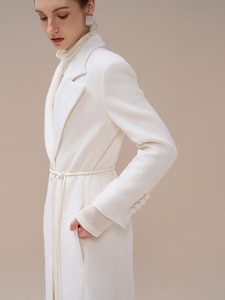 Abrigo para mujer Buen precio Gwen Abrigo largo Color blanco Ropa ecológica Mujer Moda sostenible Fabricante original - Product Image 4