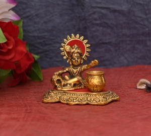 Krishna con Matki para decoración del hogar y regalo, nuevo producto, artesanía, Metal, dorado, plateado - Product Image 4