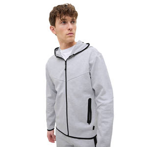 New Slim Fit Jogging Zipper Tracksuit Men 100% Cotton Plain Tracksuit Men Sweat Suits <b>Cheap</b> Jogging Suits for Men - Product Image 2