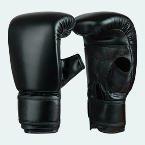 Gants de boxe en cuir avec coussin supplémentaire fermeture à crochet et boucle sangle de poignet réglable pour la protection des mains - Product Image 1