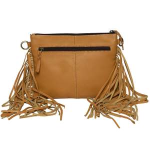 Handmade Cowhide Fur Fringe Crossbody Bag Handmade Boho Style Western Unique Pattern Everyday Use <b>Satchel</b> Carry Sling Bags items - Product Image 2