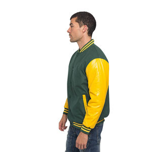 Veste universitaire pour hommes, boutons personnalisés, écologique, coupe-vent, légère, chaude, doublée de laine, confortable, streetwear quotidien - Product Image 5