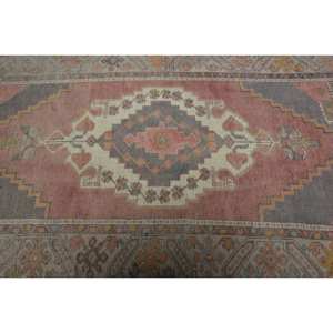 Alfombra turca Vintage de 4x8x6 pulgadas, alfombra clásica de lana de área grande, patrón de retazos para sala de estar, pasillo, tejido de látex - Product Image 5